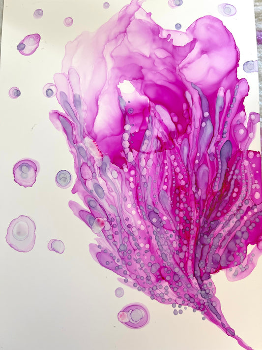 Pink Bloom Glass Cutting Board