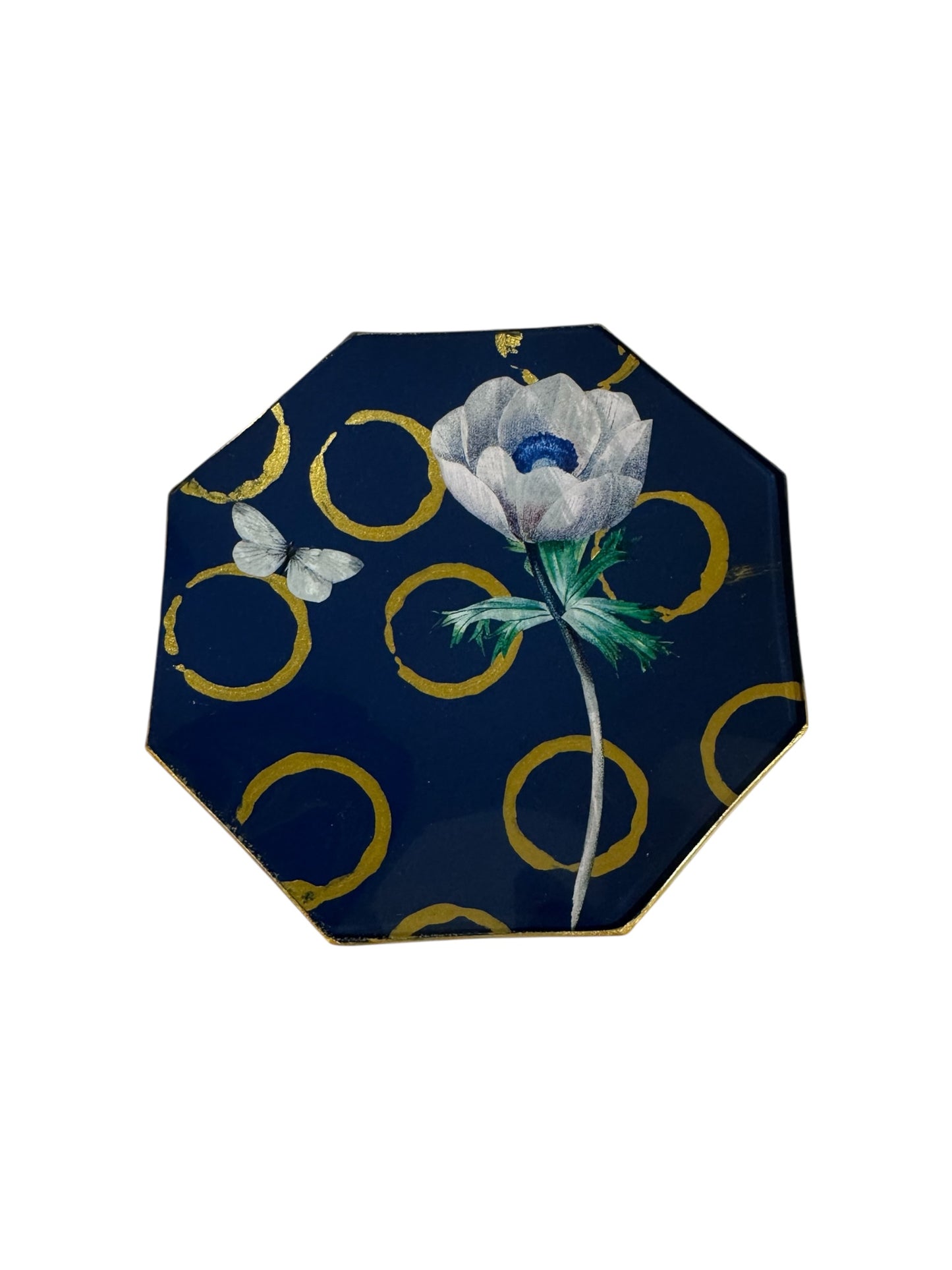 Octagonal Flower Art Glass