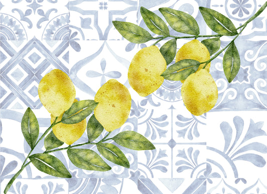 Mediterranean Lemon Glass Cutting Board