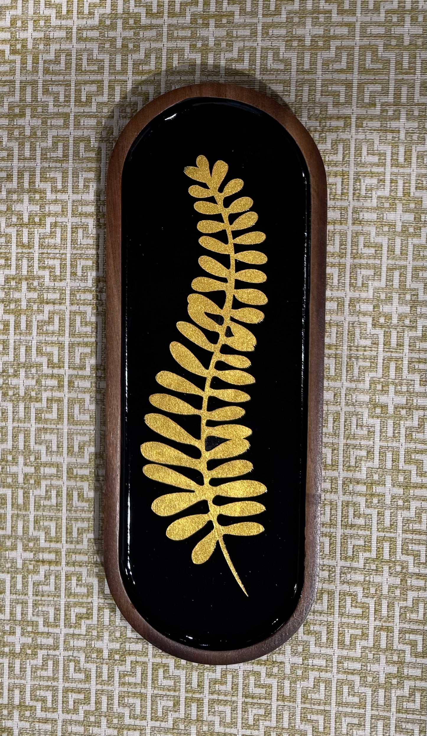 Hand Painted Long Wood Trays