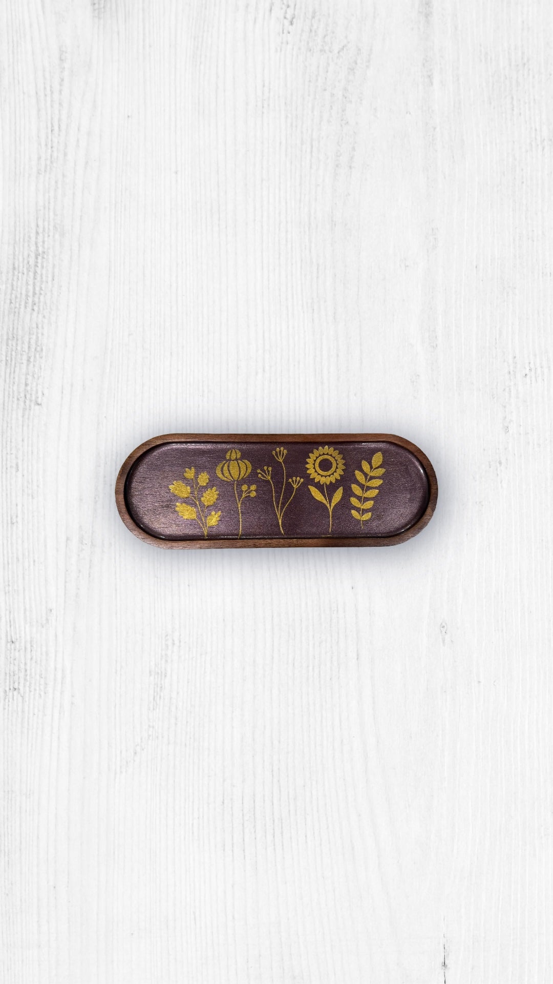 Hand Painted Long Wood Trays