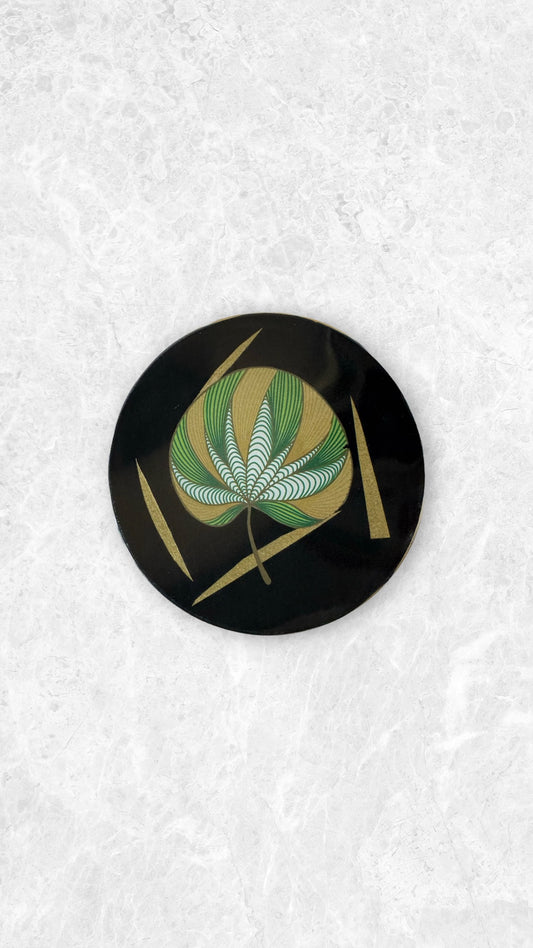 Modern Leaf Art Glass Mini