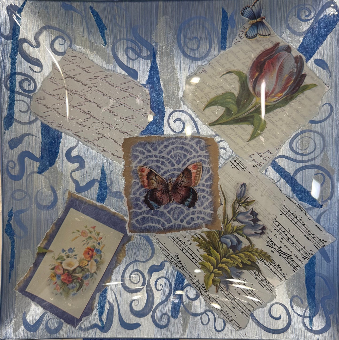 Musical Butterfly Art Glass