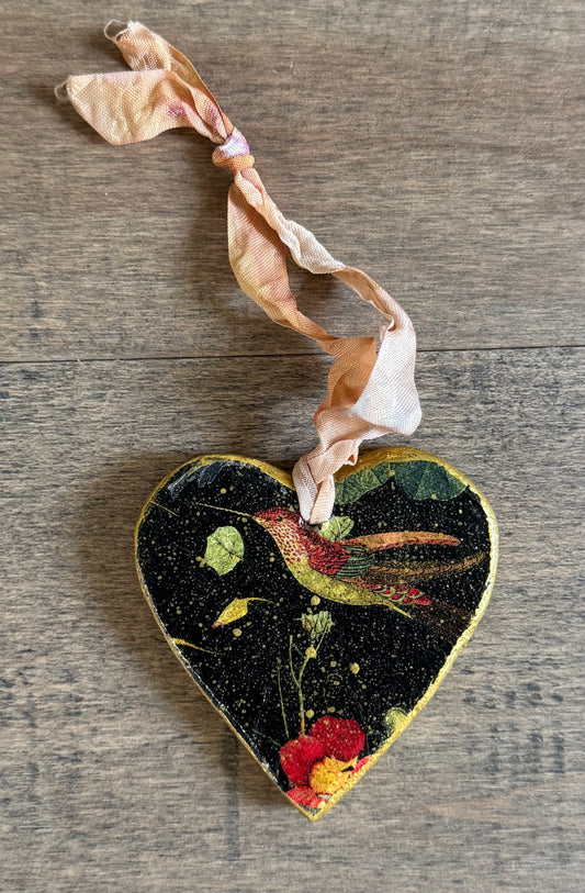 Wood Heart Ornaments
