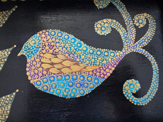 Blue Bird Wood Tray