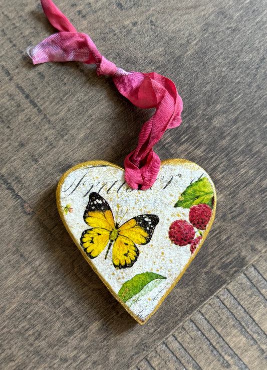 Wood Heart Ornaments