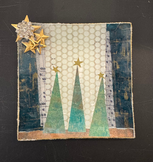 Christmas Tree Art Glass