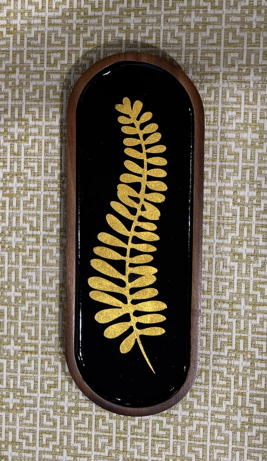 Hand Painted Long Wood Trays