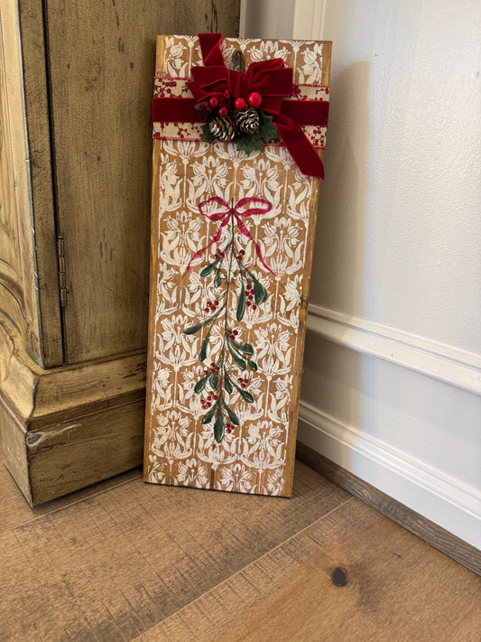 Hand Painted Mistletoe Board