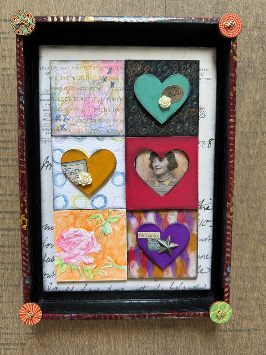 Framed Mixed Media Collage