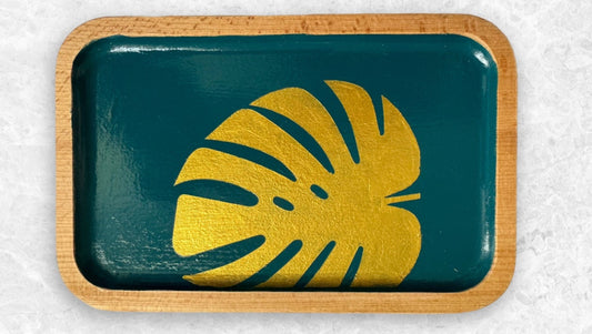 Monstera Leaf Wood Tray