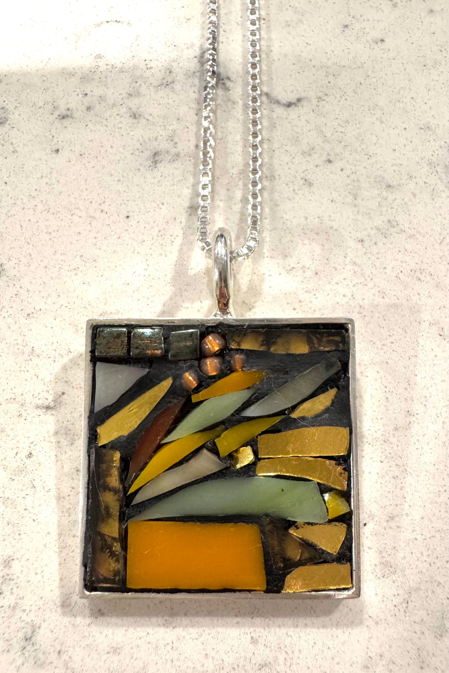 Square Mosaic Pendant