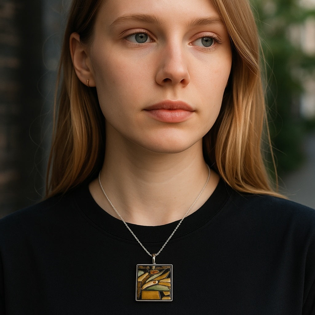 Square Mosaic Pendant