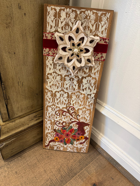 Hand Painted Reindeer Board